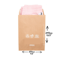LB3 - GST | Gusseted paper mail bag - Great for eco-conscious fashion brands looking to reduce plastic in their line-up (PACK OF 50)