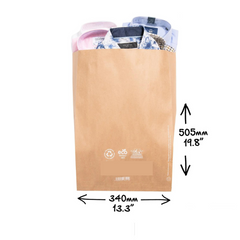 LB5 - GST | Gusseted Paper Mail Bag - Great for eco-conscious fashion brands looking to reduce plastic in their line-up (PACK OF 50)