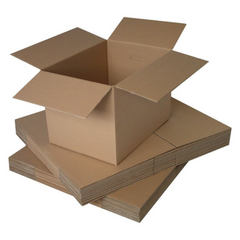 3 Ply Brown Corrugated Box For Packing (10.23X9.44X1 inches) - Pack of 25 Boxes