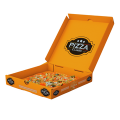 Multicolored Printed Pizza Style Box