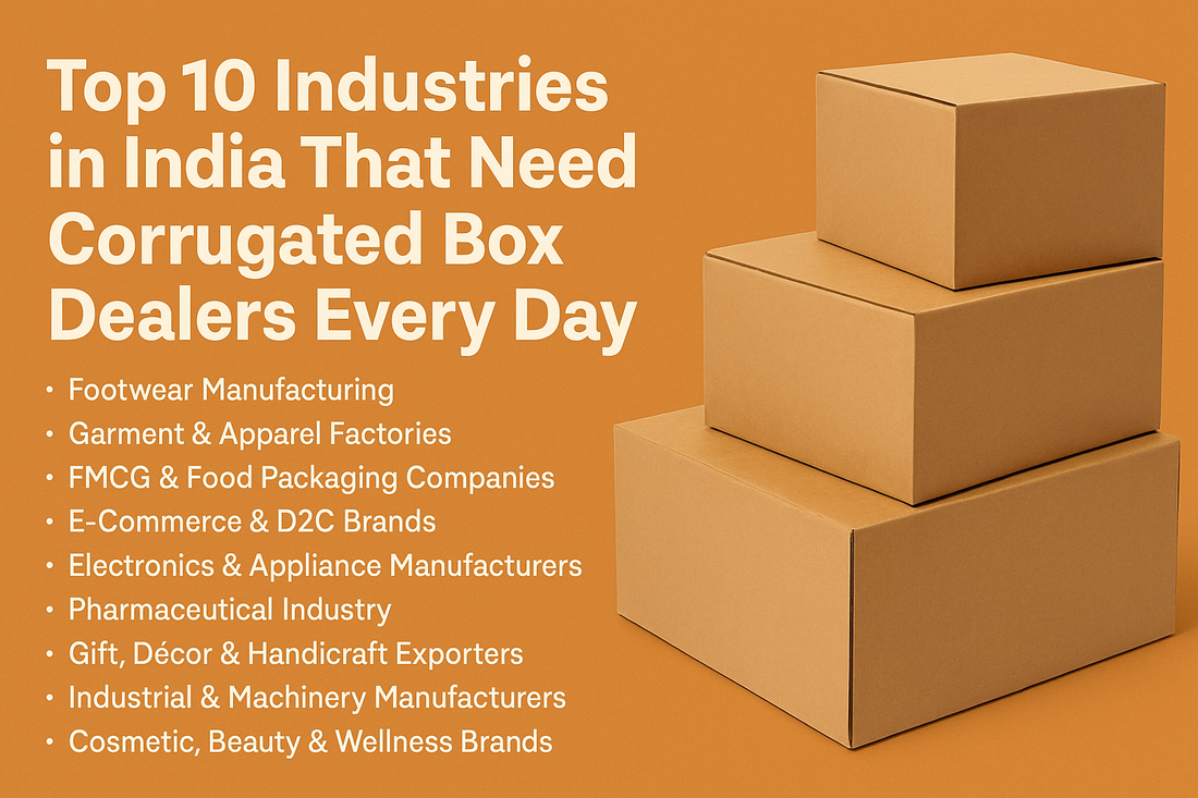Top 10 Industries in India That Need Corrugated Box Dealers Every Day