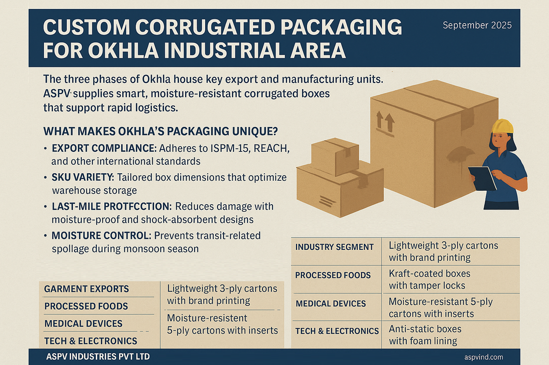 Custom Corrugated Packaging for Okhla Industrial Area: ASPV’s Role in Smart Logistics