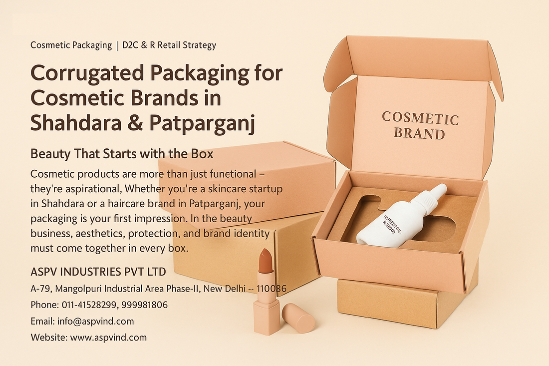 Corrugated Packaging for Cosmetic Brands in Shahdara & Patparganj