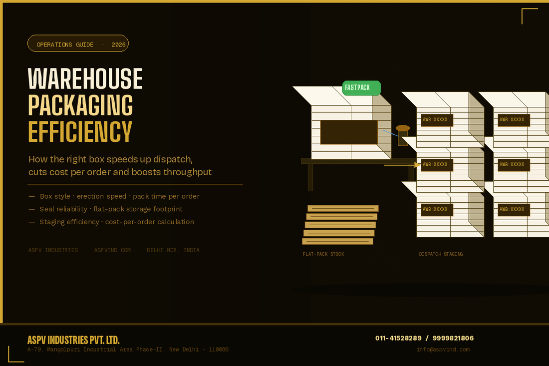 Warehouse Packaging Efficiency — How the Right Corrugated Box Speeds Up Dispatch Operations