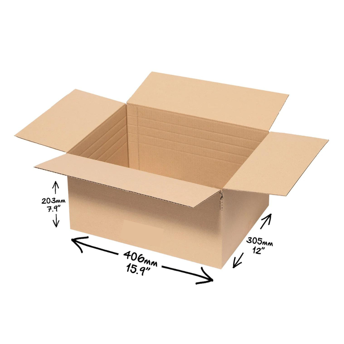 E6 Single Walled Cardboard Box - fits 90% of all 2 slice toasters, juicers, Xbox and many other retail items (PACK OF 50)