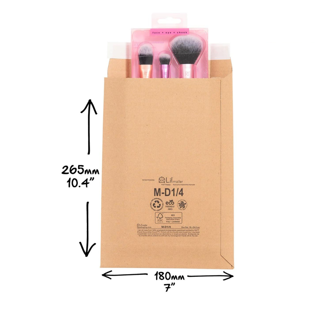 M-D1/4 Cardboard Envelopes - box form capabilities ( PACK OF 50)