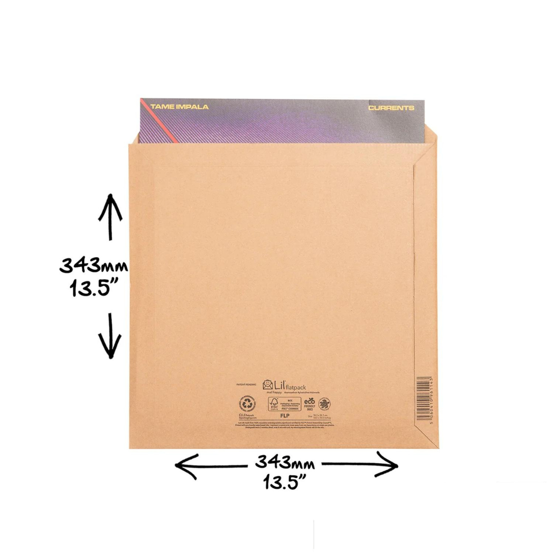 FLP Flatpack for packing - For up to three 12" Vinyl LPs  (PACK OF 50)