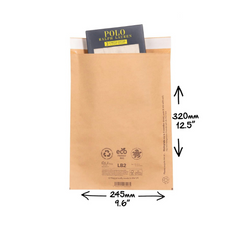 LB2 - kraft paper mail bag - Great for eco-conscious fashion brands looking to reduce plastic in their line-up (PACK OF 50)