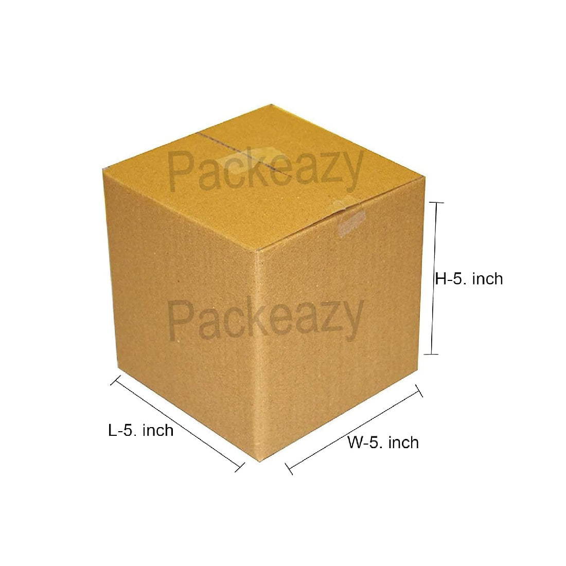 Brown Corrugated Cardboard Box for Packing (5 X 5 X 5 inches) - Pack of 50 Boxes