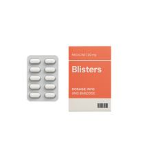 Printed Folding Carton for Medicine Blisters