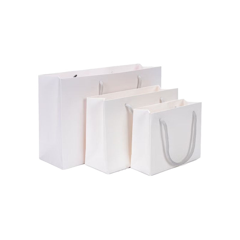 White Coated Paper Bag – Gloss Finish with Rope Handle (200 GSM)