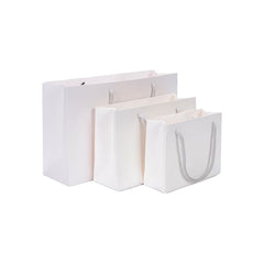White Coated Paper Bag – Gloss Finish with Rope Handle (200 GSM)